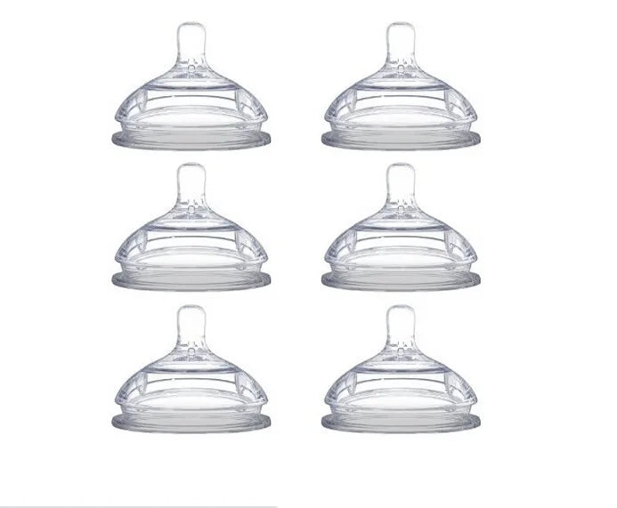 Baby Silicone Reposição Mamilos, Fluxo Variável Mamilos para Idades 0-3 Meses 3-6 Meses 6 Meses, 2Pcs
