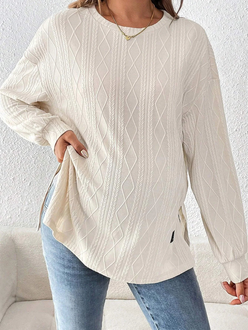 Mulheres grávidas roupas camisetas roupas para grávidas usam em torno do pescoço manga longa monocromático lazer diário camiseta