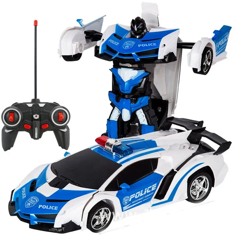 2 em 1 robôs transformer carro controle remoto