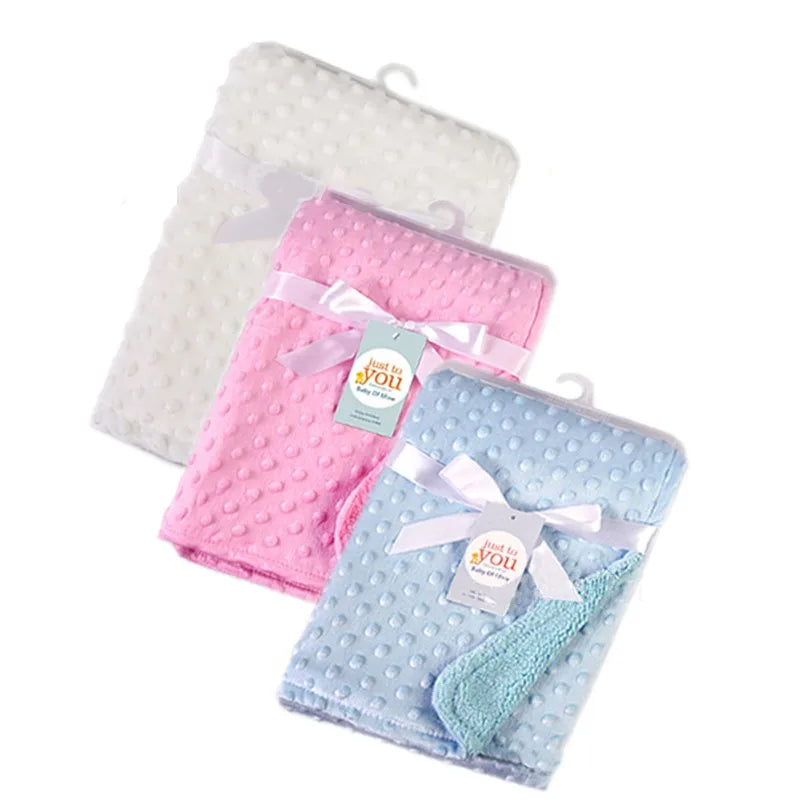 Primavera cobertor do bebê quente dupla camada swaddle envoltório recém-nascido térmico macio velo toalha de banho carrinho de bebê cobertor saco de dormir 76*102