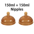 Mamadeiras de silicone, Mamadeira com alça, Desmame, Mamilo Anti-Engasgamento, 0-9 Mês, 150ml, 250ml