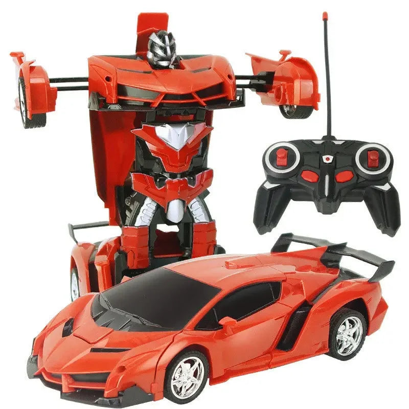 2 em 1 robôs transformer carro controle remoto