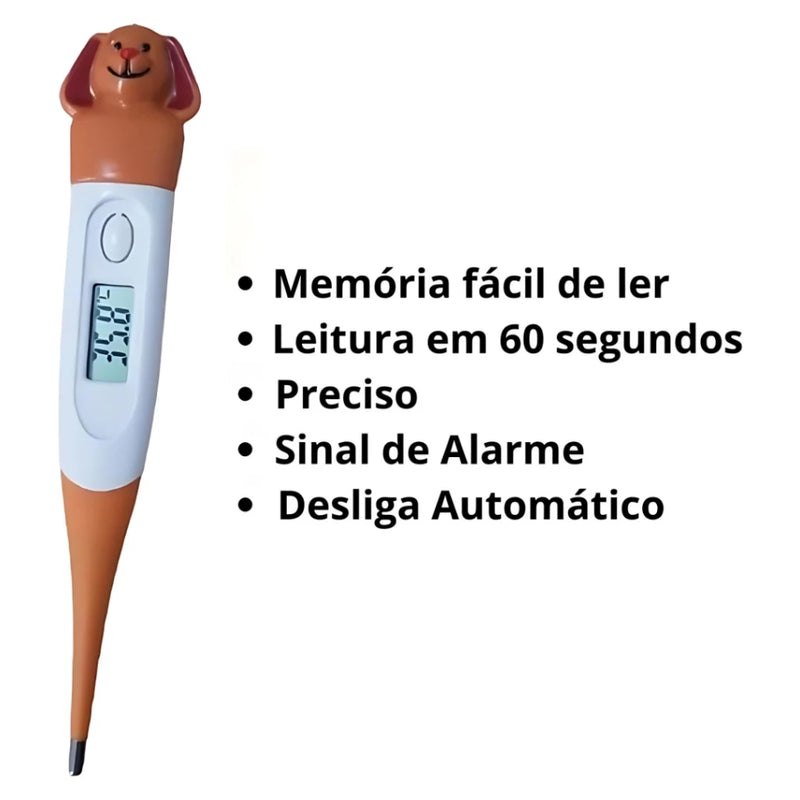 Termômetro Clinico Digital Flexível Infantil Ponta Flexível Bichinhos Divertidos Ponta Macia Th 400