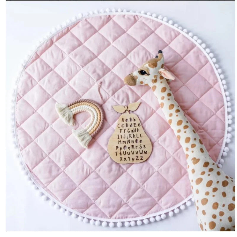Tapete de brincar para bebês, 39x39 unidades, algodão, almofada engatinhando, algodão, berçário, grande, grosso, macio, lavável, dobrável, decoração de berçário