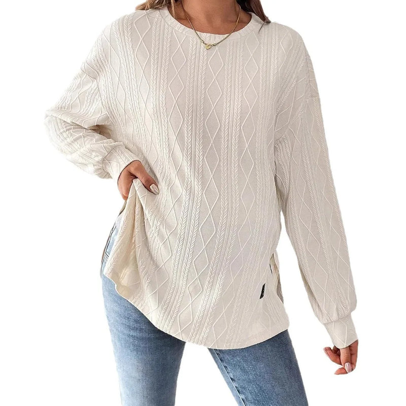 Mulheres grávidas roupas camisetas roupas para grávidas usam em torno do pescoço manga longa monocromático lazer diário camiseta