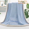 Bebê recém-nascido Dos Desenhos Animados Cobertores De Flanela Bordados, Capa De Carrinho Infantil, Meninos e Meninas Swaddle Wrap