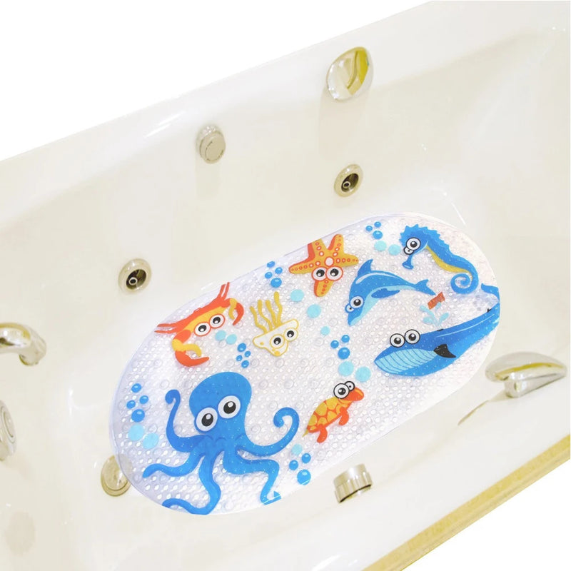 Tapete de banho bonito do bebê antiderrapante, Tapetes de banheira de PVC, Animal com ventosa, Tapete de banheiro infantil, Almofada de massagem macia, 2023