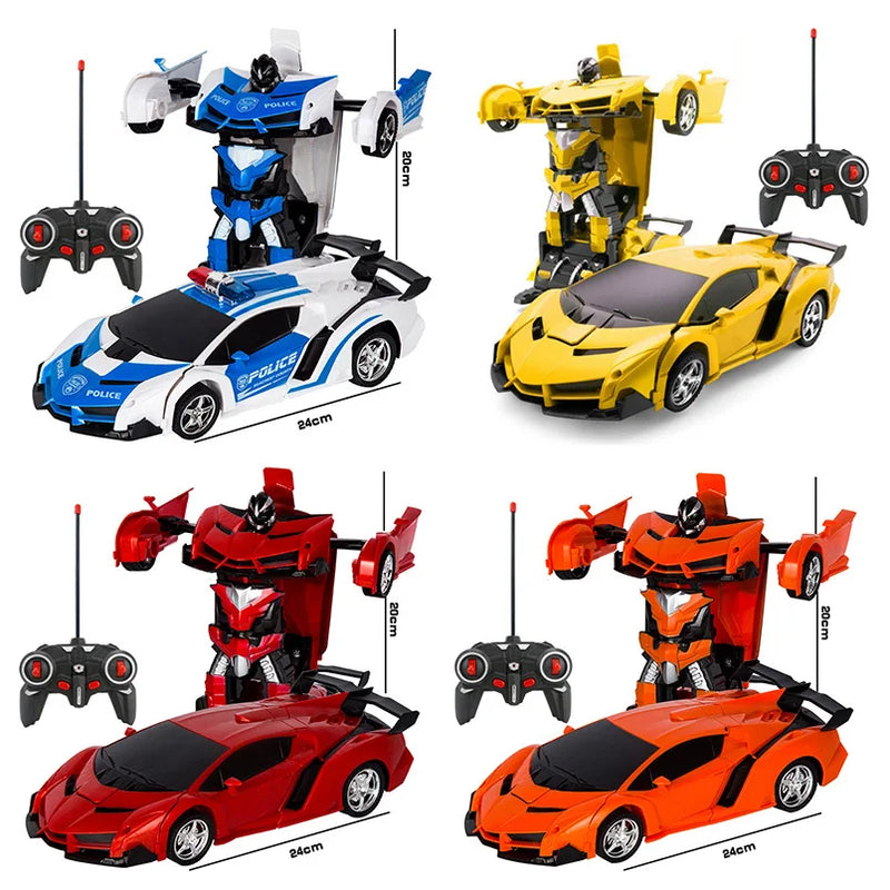 Robô transformer carro 2 em 1 transformação robôs modelos de controle remoto