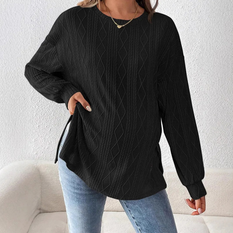 Mulheres grávidas roupas camisetas roupas para grávidas usam em torno do pescoço manga longa monocromático lazer diário camiseta