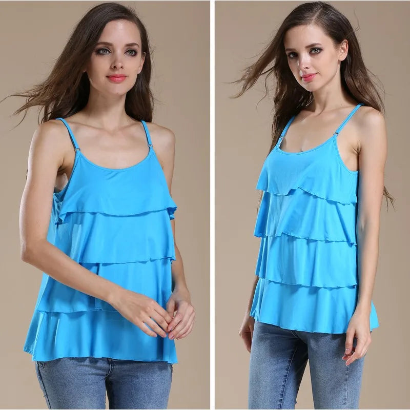 Camisola de enfermagem para grávidas, Roupas de maternidade, Gravidez Tanque, Top Amamentação, Colete verão