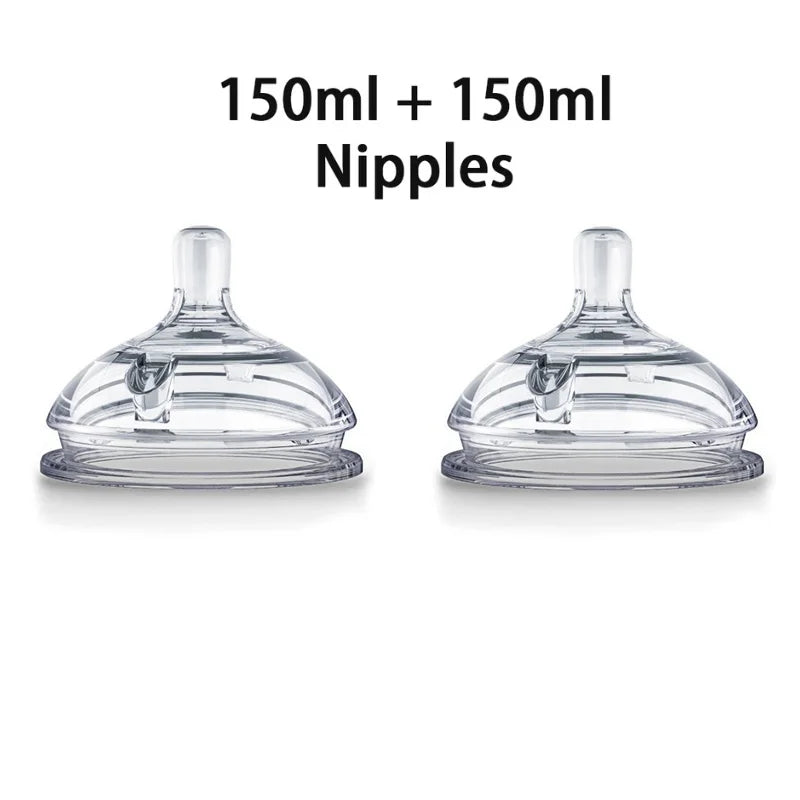 Mamadeiras de silicone, Mamadeira com alça, Desmame, Mamilo Anti-Engasgamento, 0-9 Mês, 150ml, 250ml