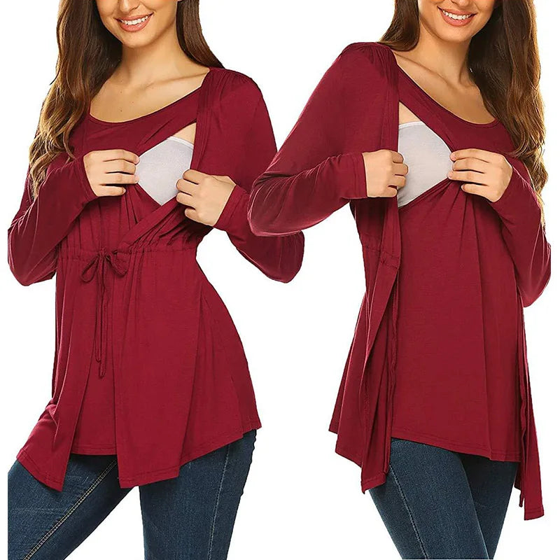 Camisa de manga curta gravidez t para as mulheres grávidas, de manga curta roupas, estilo solto, moda