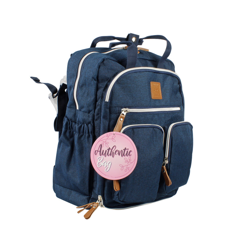 Mochila Maternidade Mommy Bag MM3302 Azul Marinho Original Clio