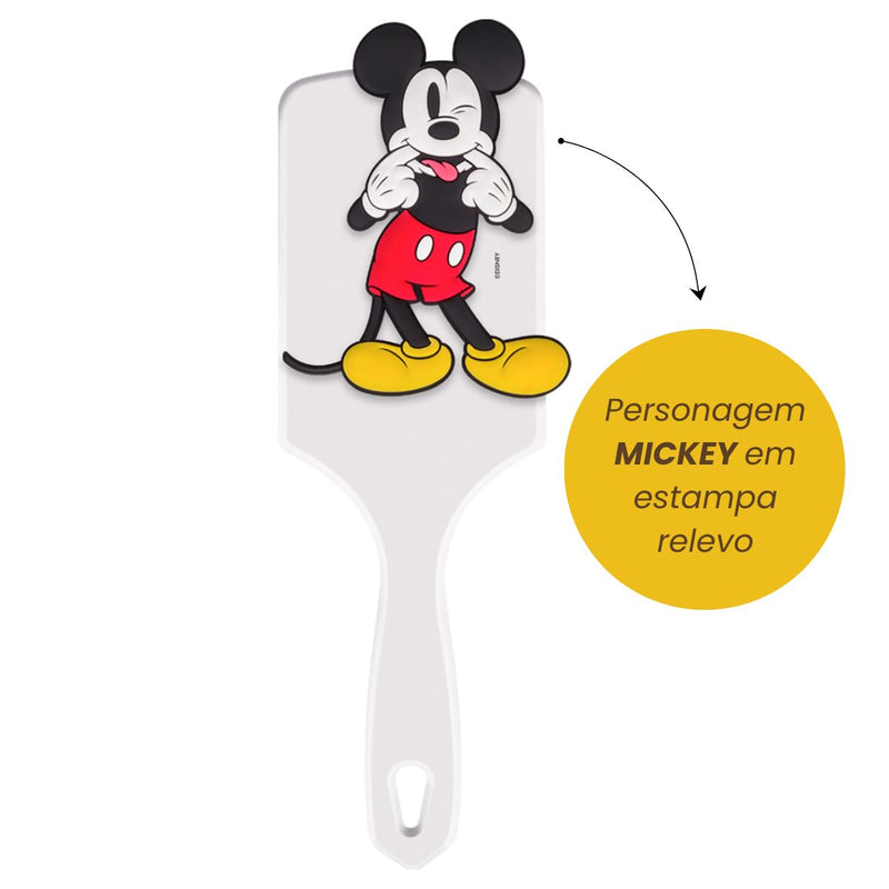 Escova De Cabelo Raquete Coleção Disney Mickey 3D Marco Boni (MB7121V)