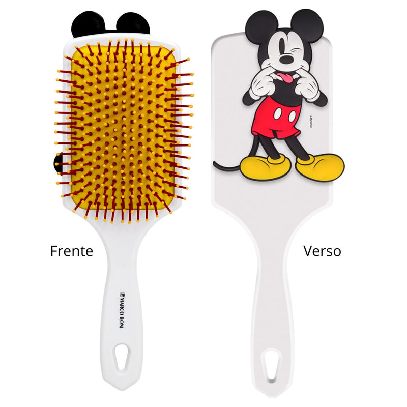 Escova De Cabelo Raquete Coleção Disney Mickey 3D Marco Boni (MB7121V)