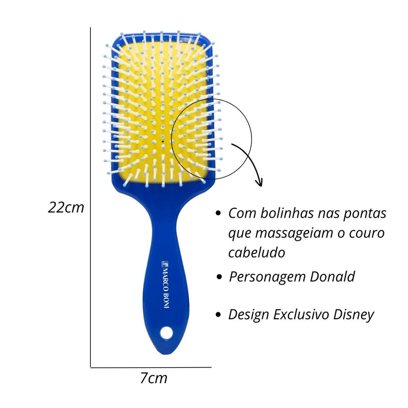 Escova Cabelo Raquete Coleção Disney Donald Marco Boni (MB7100V)