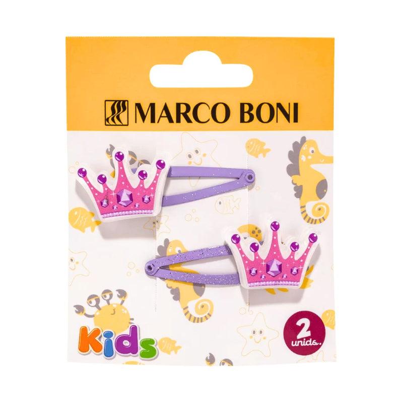 Kit 2 Presilhas Cabelo Pequena Kids Stickers Marco Boni (MB8166V)