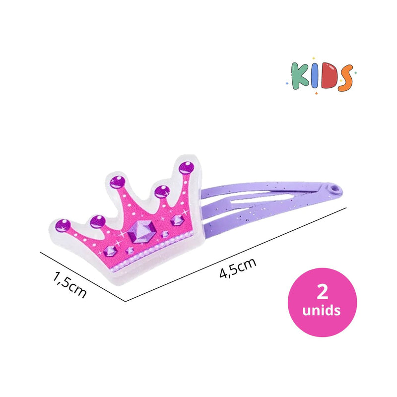 Kit 2 Presilhas Cabelo Pequena Kids Stickers Marco Boni (MB8166V)