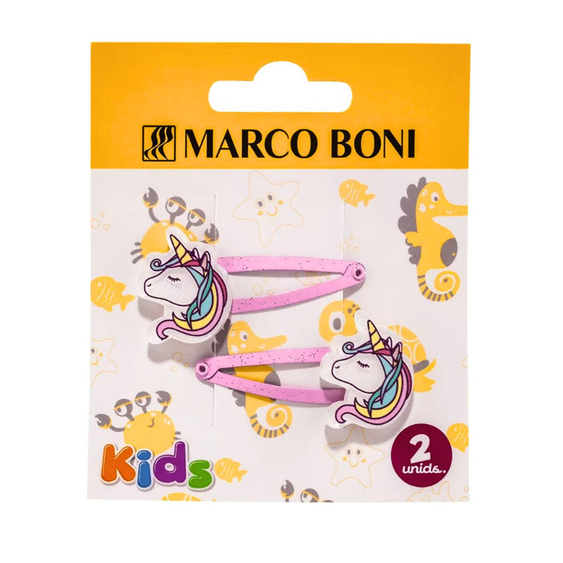 Kit 2 Presilhas Cabelo Pequena Kids Stickers Marco Boni (MB8166V)