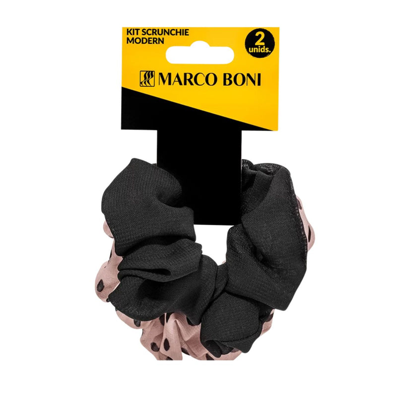 Kit 2 Elásticos Cabelo Scrunchie Tecido Moderno Marco Boni (MB8514V)