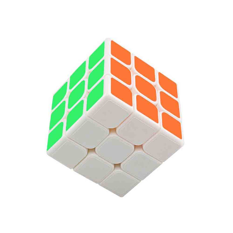 Cubo Mágico Colorido 3x3x3 Bordas Arredondadas Branco