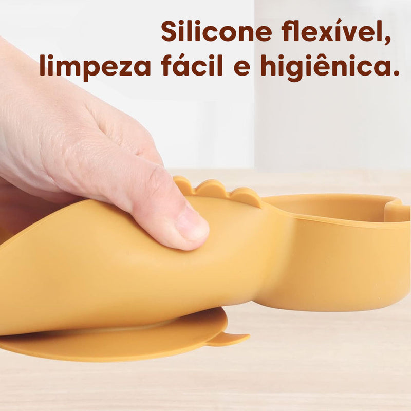 Kit de Alimentação para Bebês de Silicone 6 Peças Caranguejinho Divertido