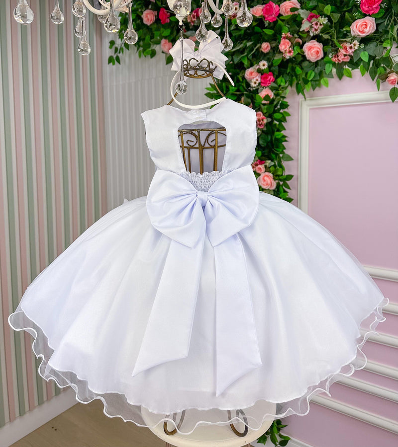 Vestido Marie Jardim das Borboletas Branco Viviane (VSTDMJDDBORBVV)