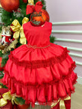 Vestido Miss Sweet Vermelho Cinto Laço Perolas (VESTMSSSWEETVRMLCTNLPRL)