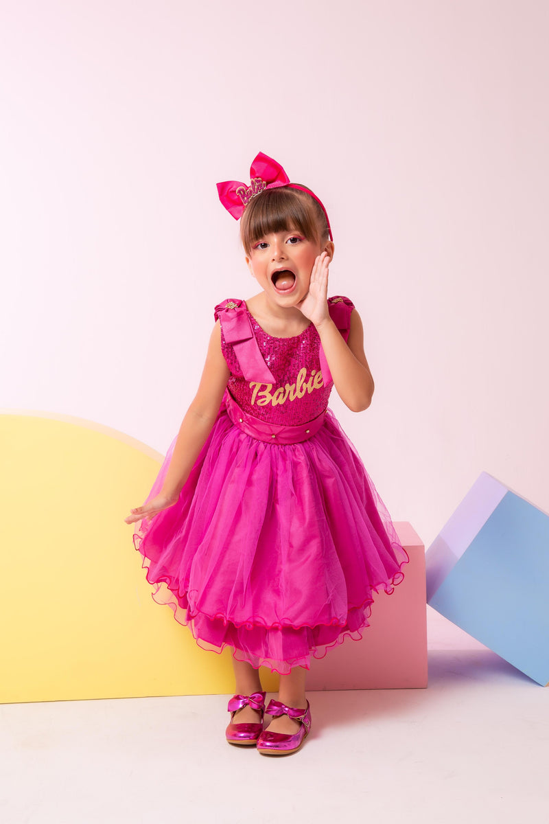 Vestido Princesa Belli Tematico Barbie Girls (VESTPRNTMBRBGRLS)