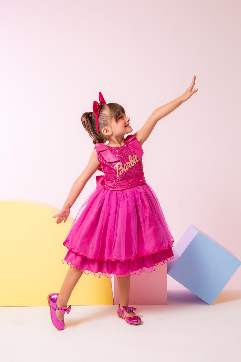 Vestido Princesa Belli Tematico Barbie Girls (VESTPRNTMBRBGRLS)