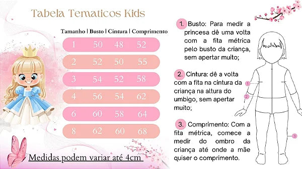 Vestido Temáticos Kids Ursinho Carinhosos (VESTURSNHCAR)