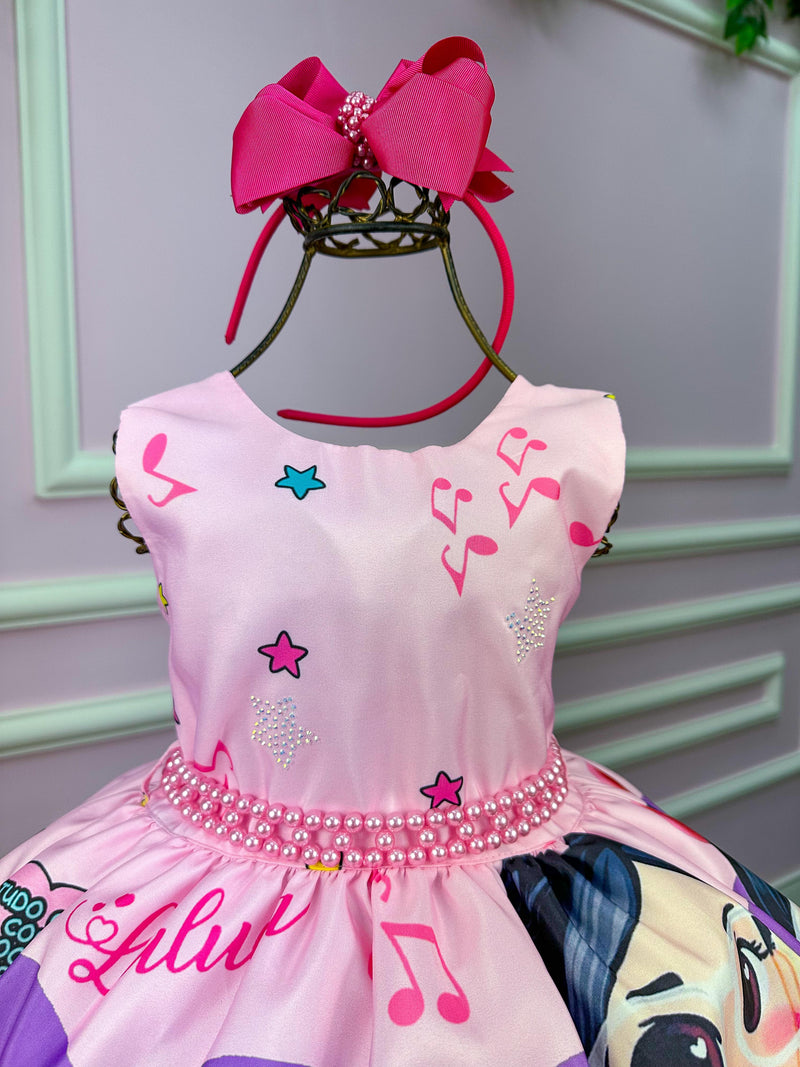 Vestido Tematicos da Miss Luluca Rosa Bebe (VSTDTMTDMSSLCRSB)