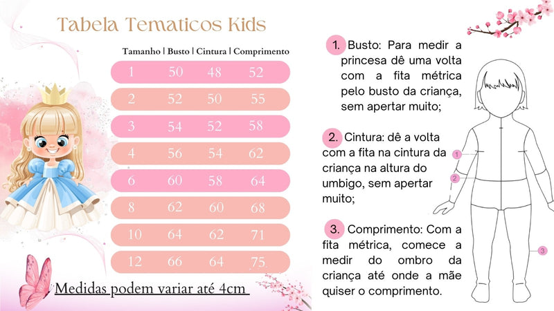 Vestido Temáticos Kids Ariel - A Pequena Sereia (VESTTMCKDSARIEAPQNSRA2)