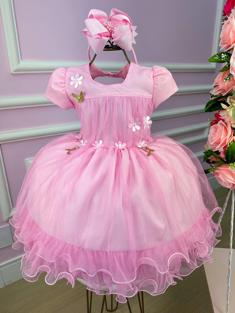 Vestido Vila Lele Jardim Encantado Alice Rosa Bebe (VESTJRDENALIVL)