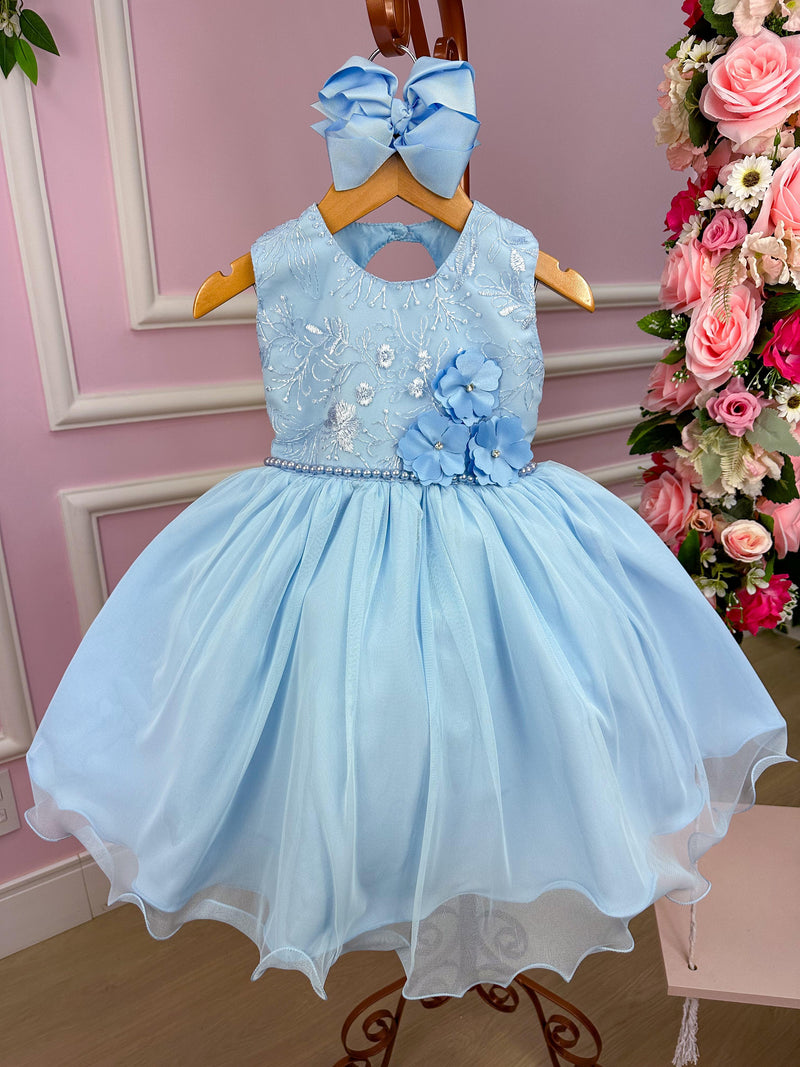 Vestido Vila Lele Jardim Encantado Flora Azul Bebe (VESTVLLLJRDENCTFLRAZLBB)