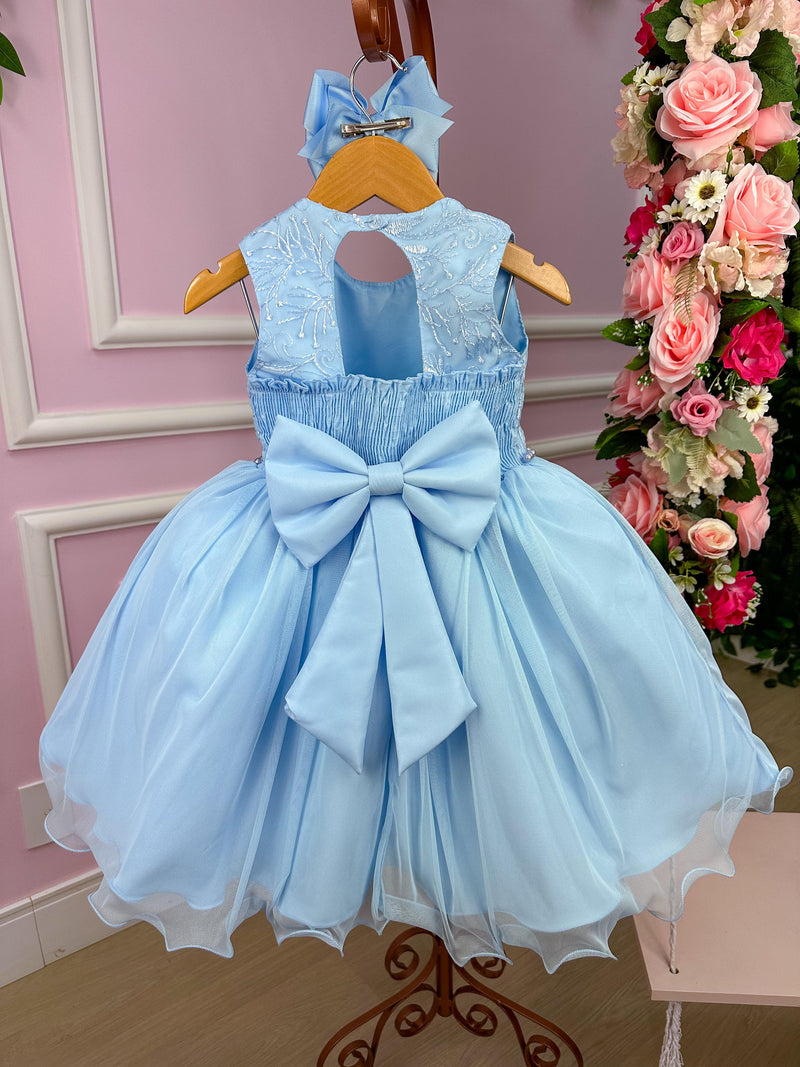 Vestido Vila Lele Jardim Encantado Flora Azul Bebe (VESTVLLLJRDENCTFLRAZLBB)