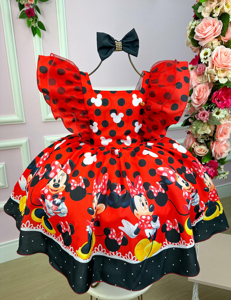 Vestido Temáticos Kids Minnie/Minie Vermelha (VESTTMTBYVRML)