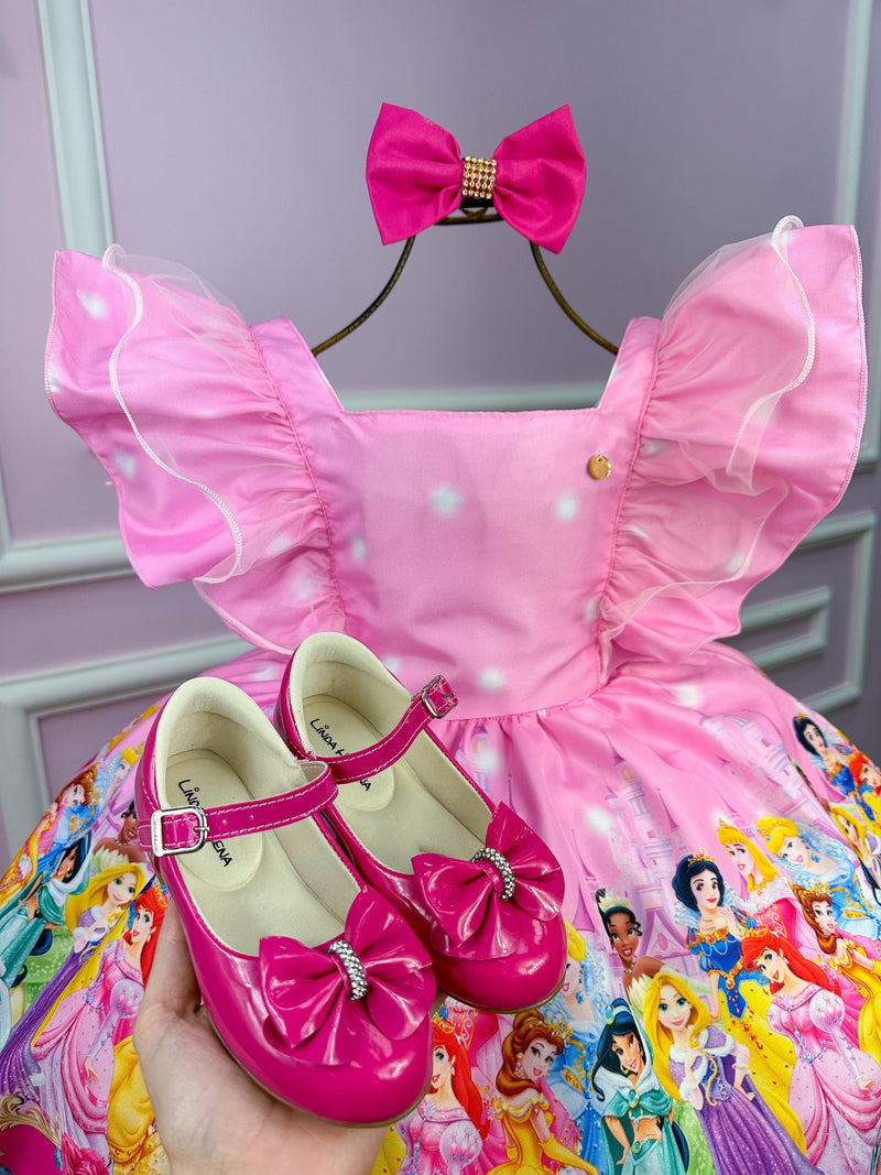 Vestido Temáticos Kids Princesas Disney Rosa (VESTTMCKDSPRNCDNSRS)