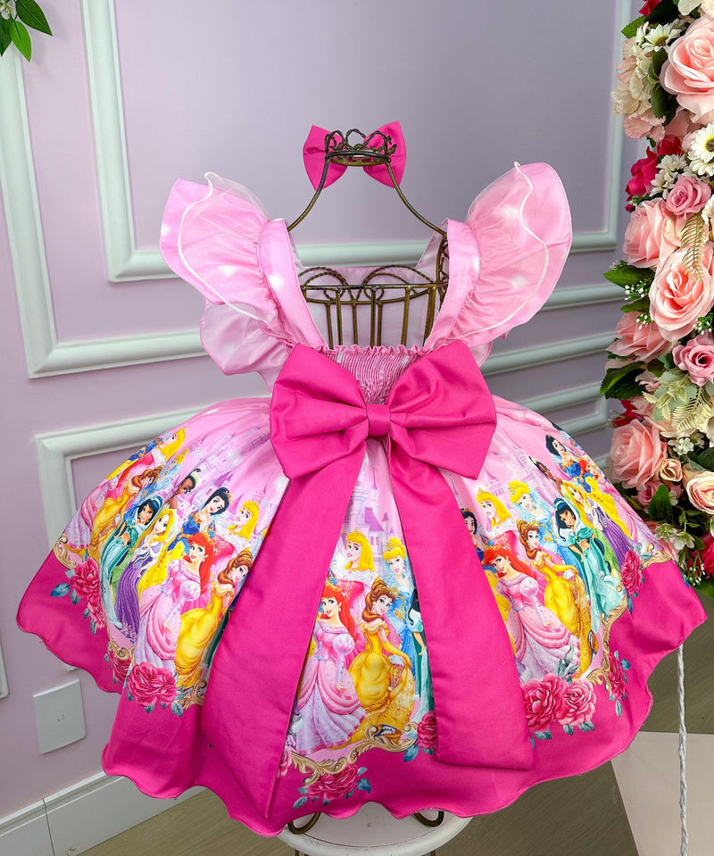 Vestido Temáticos Kids Princesas Disney Rosa (VESTTMCKDSPRNCDNSRS)