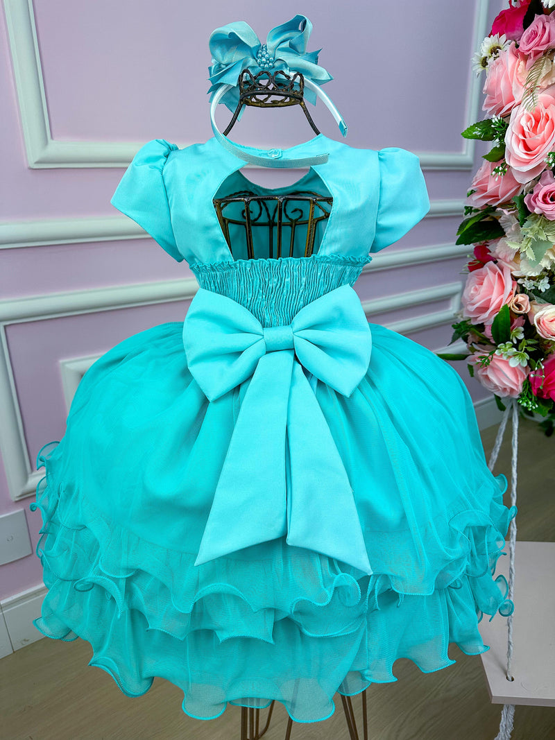 Vestido Vila Lele Alana Verde Tiffany (VESTVLEAZLTINY)