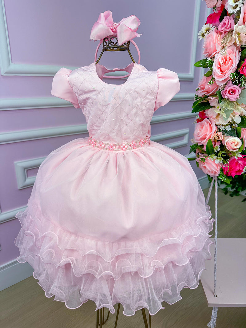 Vestido Vila Lele Alana Rosa Bebe (VESTVLERSABB)