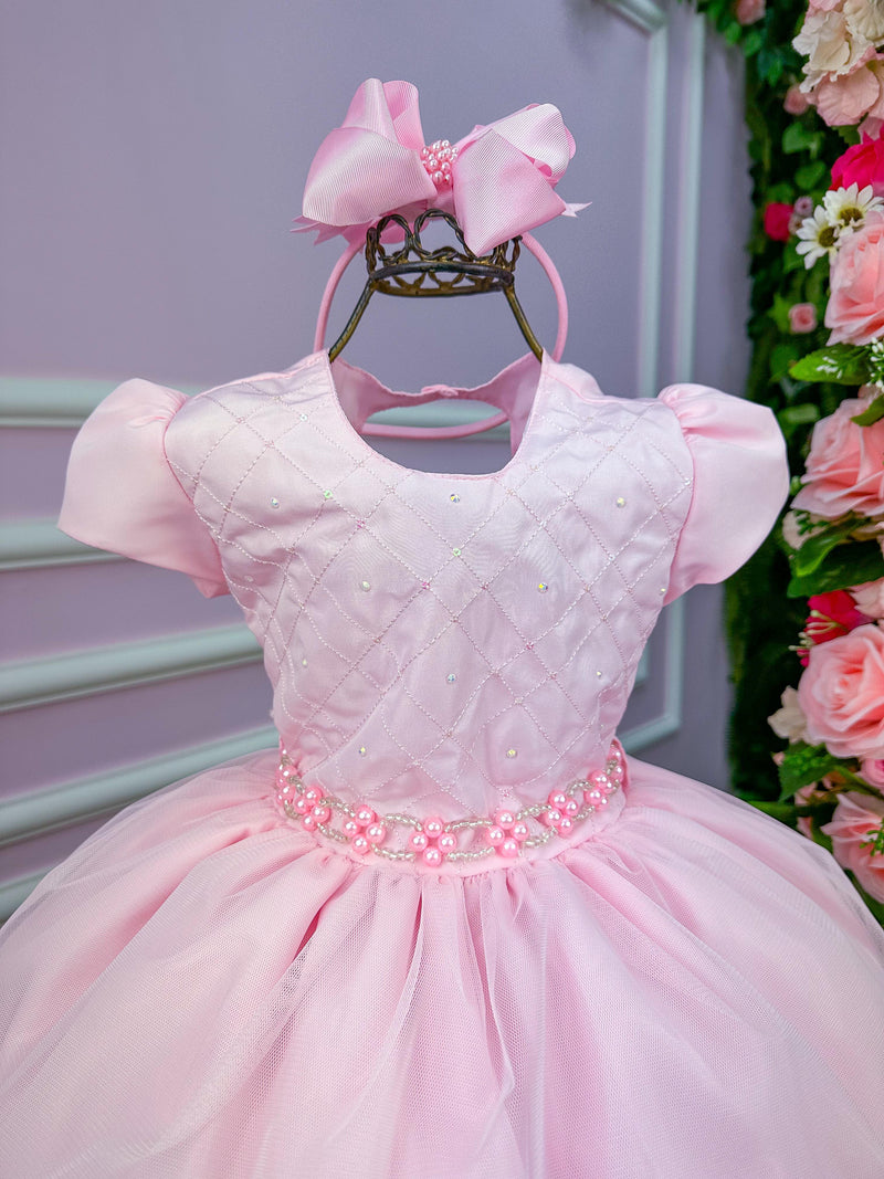 Vestido Vila Lele Alana Rosa Bebe (VESTVLERSABB)