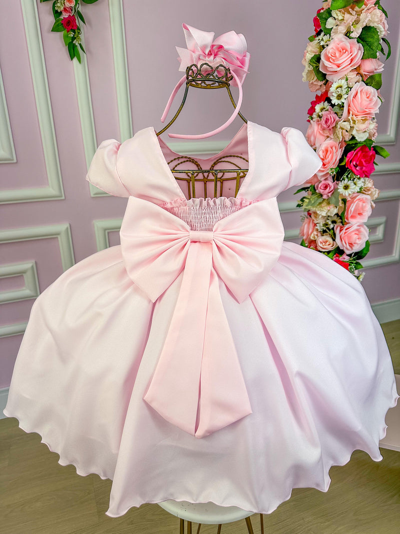 Vestido Ysa Kids Rosa Bebe Peito Perolas (VESTYSKDRSBBPTPRL)