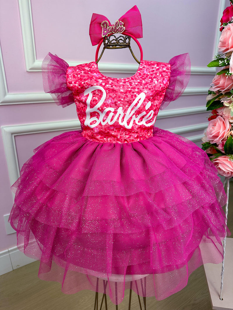 Vestido Ysa Kids Barbie Luxinho Pink (VESTYKIDSLXNHOPNK)