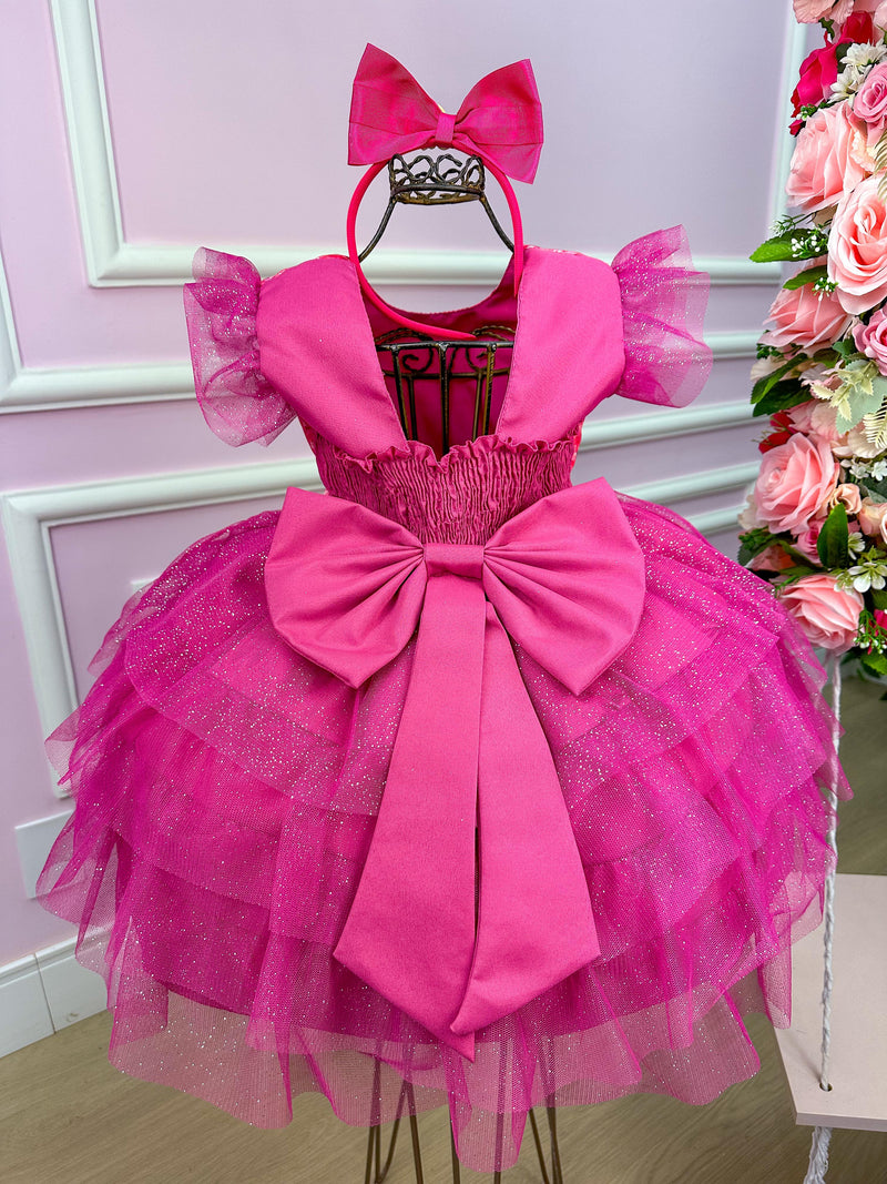 Vestido Ysa Kids Barbie Luxinho Pink (VESTYKIDSLXNHOPNK)