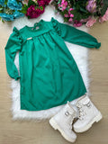 Vestido Ysa Kids Infanto/Juvenil Modinha Catarina Verde (VSTDYSKDIFJVMC)