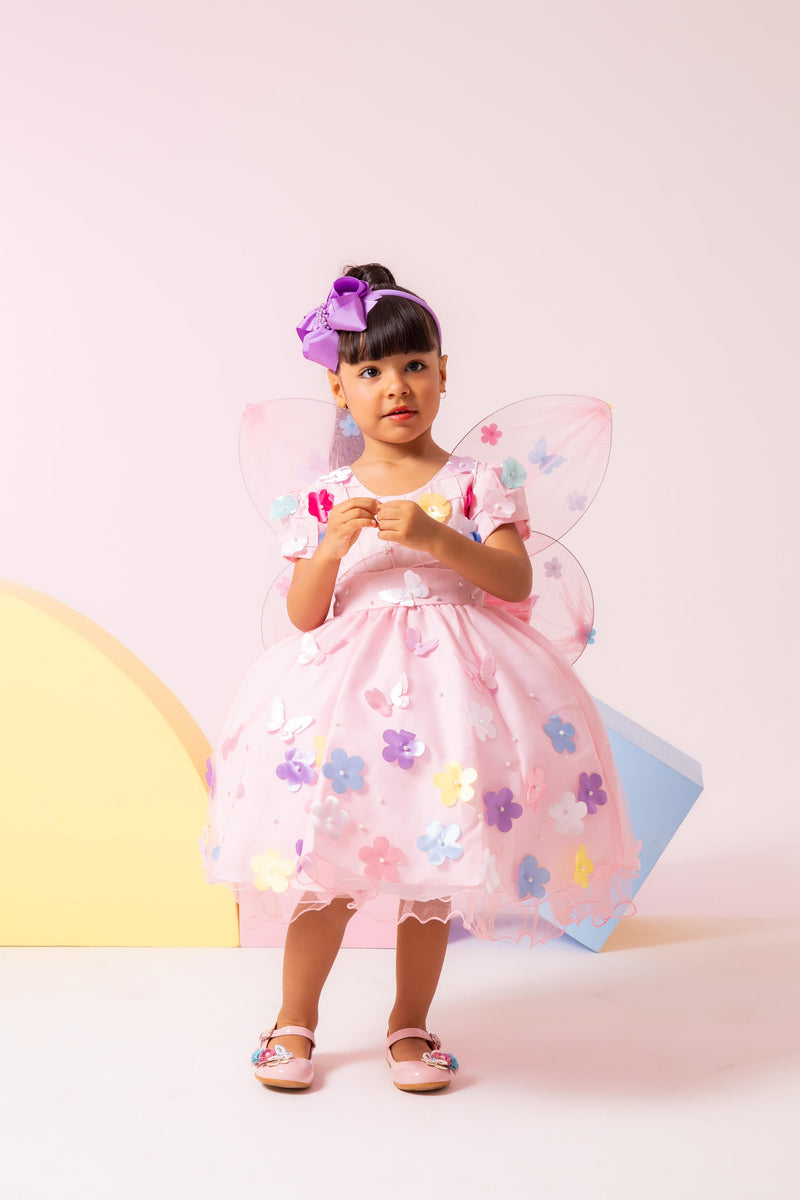 Vestido Ysa Kids Jardim Encantado Rosa (VESTYSAKDJRENCRS)