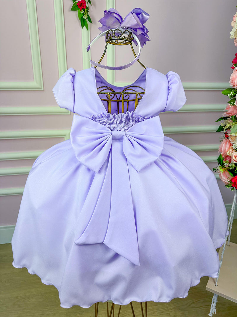 Vestido Ysa Kids Lilas Peito Perolas (VESTYSAKIDSLLPTPRL)