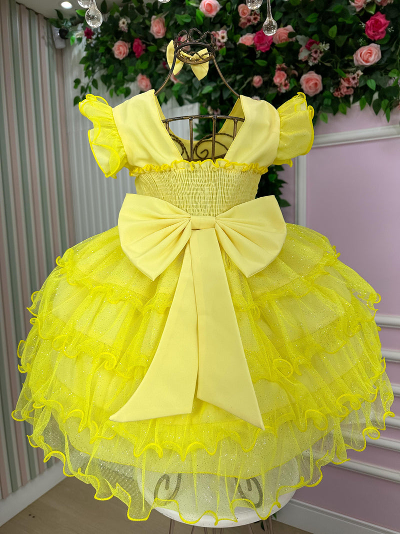 Vestido Ysa Kids Belinda Amarelo (VESTYSAKDSBLAMRLO)