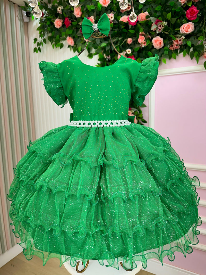 Vestido Ysa Kids Belinda Verde Bandeira (VESTYSAKDSBLNVRDBDIRA)